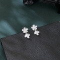wholesale 925 Sterling Silver Elegant Zircon Floral Earrings With Cascading Teardrops-0-4