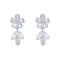 wholesale 925 Sterling Silver Elegant Zircon Floral Earrings With Cascading Teardrops-0-0