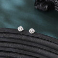 wholesale 925 Sterling Silver Elegant Heart-shaped Zircon Stud Earrings With Symmetrical Halo Setting-0-5
