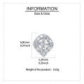 wholesale 925 Sterling Silver Elegant Heart-shaped Zircon Stud Earrings With Symmetrical Halo Setting-0-3