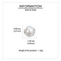 wholesale 925 Sterling Silver Elegant Pearl Stud Earrings In Silver Floral Setting-0-3