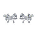 wholesale 925 Sterling Silver Elegant Zircon Bow Stud Earrings – Luxurious Sterling Silver Jewelry-0-0