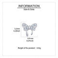 wholesale 925 Sterling Silver Elegant Zircon Butterfly Stud Earrings In Sterling Silver-0-3