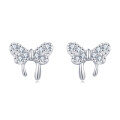 wholesale 925 Sterling Silver Elegant Zircon Butterfly Stud Earrings In Sterling Silver-0-4
