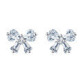 wholesale 925 Sterling Silver Elegant Butterfly Gemstone Earrings: Sparkling Silver Studs On Deep Blue Velvet-0-4