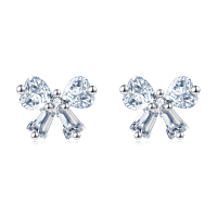 wholesale 925 Sterling Silver Elegant Butterfly Gemstone Earrings: Sparkling Silver Studs On Deep Blue Velvet-undefined