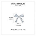 wholesale 925 Sterling Silver Sparkling Zircon Bow Stud Earrings-0-3