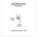 wholesale 925 Sterling Silver Silver Bunny Earrings With Crystal Center And Star Charm-0-3