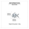wholesale 925 Sterling Silver Zircon Fish Stud Earrings With Central Round Cut Zircons-0-3