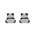 wholesale 925 Sterling Silver Luxury Zircon Frog Stud Earrings-0-0