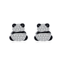 wholesale 925 Sterling Silver Luxury Zircon Frog Stud Earrings-undefined