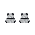 wholesale 925 Sterling Silver Luxury Zircon Frog Stud Earrings-0-5