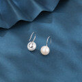 wholesale 925 Sterling Silver Elegant Pearl Drop Earrings In Sterling Silver-0-5