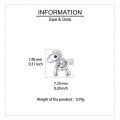 wholesale 925 Sterling Silver Whimsical Silver Horse Stud Earrings With Zircon Accents-0-3