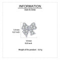 wholesale 925 Sterling Silver Elegant Butterfly Zircon Earrings On Dark Blue Velvet Background-0-3