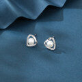 wholesale 925 Sterling Silver Elegant Pearl And Zircon Accent Silver Earrings-0-2