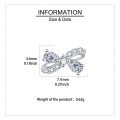 wholesale 925 Sterling Silver Elegant Zircon Bow Earrings In Sterling Silver – Luxury Fashion Accessory-0-3