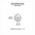wholesale 925 Sterling Silver Elegant Pearl & Zircon Halo Stud Earrings-0-3