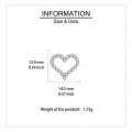 wholesale 925 Sterling Silver Elegant Heart-shaped Zircon Accent Silver Stud Earrings-0-3