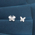 wholesale 925 Sterling Silver Elegant Zircon Floral Stud Earrings-0-2