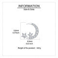 wholesale 925 Sterling Silver Lunar Glamour: Celestial Silver Earrings With Zircon Stars-0-3