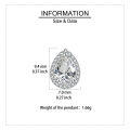 wholesale 925 Sterling Silver Elegant Teardrop Zircon Halo Earrings In Plated with White Gold-0-3