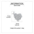 wholesale 925 Sterling Silver Heart-shaped Zircon Earrings With Star Accent-0-3