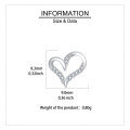 wholesale 925 Sterling Silver Elegant Heart-shaped Zircon Accent Sterling Silver Stud Earrings-0-3