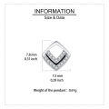 wholesale 925 Sterling Silver Elegant Square Zircon Earrings With Black Enamel Accents In Sterling Silver-0-3