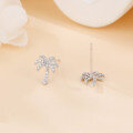wholesale 925 Sterling Silver Zircon Palm Tree Silver Stud Earrings – Tropical Chic Jewelry-0-1