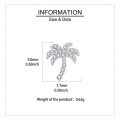 wholesale 925 Sterling Silver Zircon Palm Tree Silver Stud Earrings – Tropical Chic Jewelry-0-3
