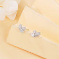 wholesale 925 Sterling Silver Luxury Heart-shaped Zircon-studded Stud Earrings-0-2
