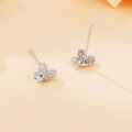 wholesale 925 Sterling Silver Luxury Heart-shaped Zircon-studded Stud Earrings-0-1