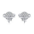 wholesale 925 Sterling Silver Celestial Sphere Earrings With Zircon Accents-0-0