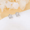wholesale 925 Sterling Silver Elegant Sterling Silver Bow-shaped Earrings With Zircon Accents-0-2