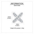 wholesale 925 Sterling Silver Elegant Zircon Cross Earrings In Sterling Silver-0-3
