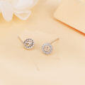 wholesale 925 Sterling Silver Elegant Crown Motif Zircon Accent Stud Earrings In Sterling Silver-0-2