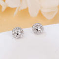 wholesale 925 Sterling Silver Elegant Crown Motif Zircon Accent Stud Earrings In Sterling Silver-0-1