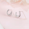 wholesale 925 Sterling Silver **title:** Elegant Horseshoe Zircon Stud Earrings In Sterling Silver-0-5