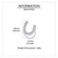 wholesale 925 Sterling Silver **title:** Elegant Horseshoe Zircon Stud Earrings In Sterling Silver-0-3