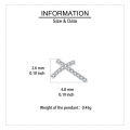 wholesale 925 Sterling Silver Plated with White Gold Zircon Cross Stud Earrings-0-3