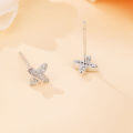 wholesale 925 Sterling Silver Elegant Zircon Earrings With Symmetrical Prong Setting-0-5