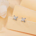 wholesale 925 Sterling Silver Elegant Zircon Earrings With Symmetrical Prong Setting-0-4