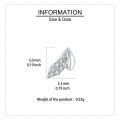 wholesale 925 Sterling Silver Elegant Silver Leaf Zircon Stud Earrings With Modern Design-0-3