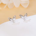 wholesale 925 Sterling Silver Elegant Silver Stud Earrings With Marquise Zircons - Timeless Sophistication-0-1