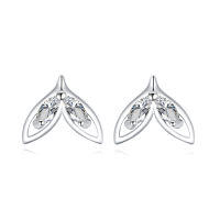 wholesale 925 Sterling Silver Elegant Silver Stud Earrings With Marquise Zircons - Timeless Sophistication-undefined