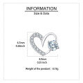 wholesale 925 Sterling Silver Elegant Heart-shaped Zircon Stud Earrings With Sparkling Accents-0-3