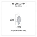 wholesale 925 Sterling Silver Elegant Zircon Leaf Earrings: A Symphony Of Luxury And Nature-0-3