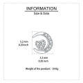 wholesale 925 Sterling Silver Crescent Moon Heart Zircon Stud Earrings-0-3