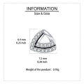 wholesale 925 Sterling Silver Elegant Triangular Zircon Stud Earrings In Silver-plated Metal-0-3